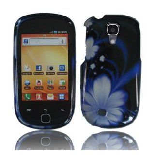 For T Mobil Samsung Gravity Smart T589 Accessory   Blue Daisy Design Hard Protective Hard Case Cover Cell Phones & Accessories