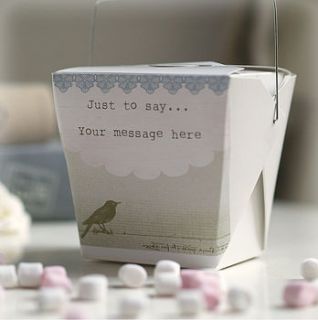 sweet personalised 'just to say' gift box by this is pretty