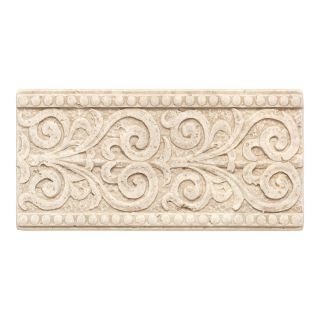 American Olean Designer Elegance Botticino Ceramic Listello Tile (Common 4 in x 8 in; Actual 4 in x 8 in)