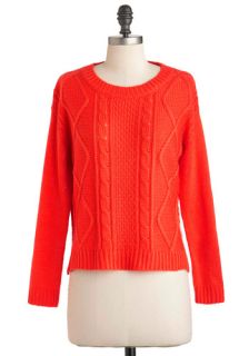 Coral Keeps You Warm Sweater  Mod Retro Vintage Sweaters