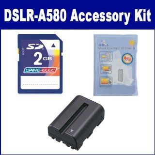 Sony Alpha DSLR A580 Digital Camera Accessory Kit includes ZELCKSG Care & Cleaning, KSD2GB Memory Card, SDNPFM500H Battery  Camera & Photo