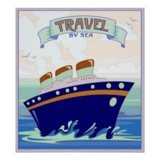 Travel By Sea Poster