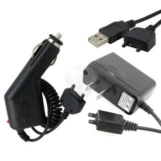 Value Combo for Sony Ericsson K750i / W580i / W810i   Home & Car Charger + USB Data Cable Cell Phones & Accessories