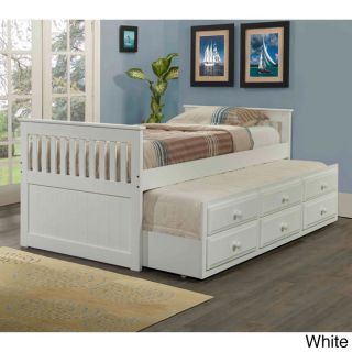 Donco Kids Mission Captains Trundle Twin Bed White Size Twin