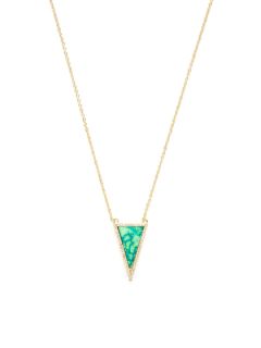 Turquoise Triangle Pendant Necklace by Melanie Auld
