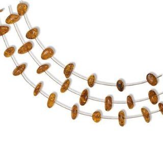 17 Multistrand Cognac Baltic Amber Nugget Necklace Jewelry