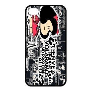 Mystic Zone Customized Mafalda iPhone 4 Case for iPhone 4/4S Cover lovely Cartoon Fits Case KEK1150 Cell Phones & Accessories