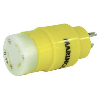 Marinco Straight Adapter   30 Amp Female Connector 15/20 Amp Male Plug 82529