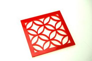 set of four circle pattern coasters by rachel mck