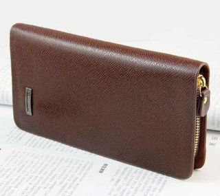 Big Mango Multi purpose Fashion Beautiful Long Business Gentleman Style Mens Pure Colour Cellphone PU Leather Purse Bag and Clutch Zipper Wallet with Inner Multiple Card Holders and Telescopic Handle for Apple Iphone 4 4s Iphone 5 Iphone 5s 5c Samsung Gala