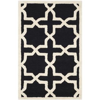 Safavieh Handmade Cambridge Moroccan Black Wool Indoor Rug (26 X 4)