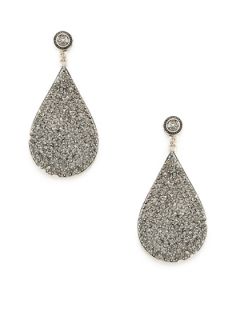 Large Swarovski Crystal Teardrop Earrings by Azaara Vintage