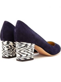 Pollini Suede Pumps With Marbled Heel   Browns
