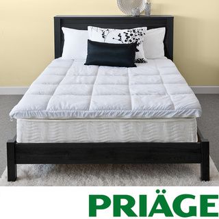 Priage 1.5 inch Memory Foam Mattress Topper with Quilted Down Alternative Cover Priage Memory Foam Mattress Toppers