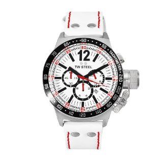 TW Steel Men's CE1013 CEO Canteen White Leather Chronograph Dial Watch at  Men's Watch store.