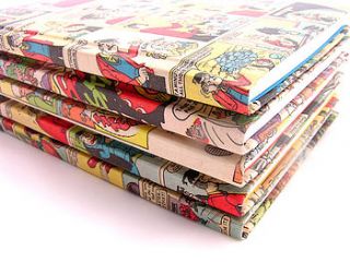 comic covered notebook / journal by bombus