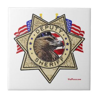 Sheriff Deputy Badge Ceramic Tiles