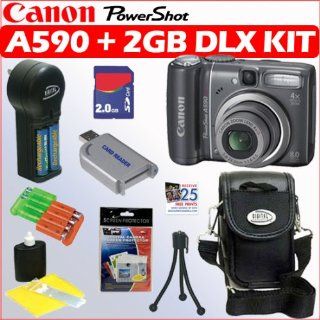 8 MP PowerShot A590 Kit  Point And Shoot Digital Camera Bundles  Camera & Photo