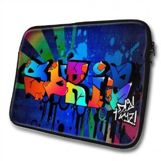 "Graffiti Names" designed for Syria, Designer 14''   39x31cm, Black Waterproof Neoprene Zipped Laptop Sleeve / Case / Pouch. Cell Phones & Accessories