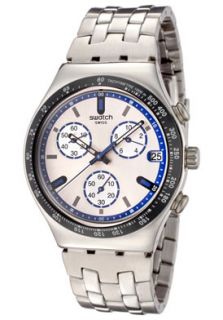 Swatch YCS543G  Watches,Mens Irony Chronograph Silver Dial Stainless Steel, Chronograph Swatch Quartz Watches