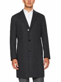 Charcoal Plaza Twill Coat by Calvin Klein Outerwear