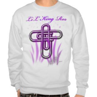 LiL_King_Roz Paper Clip Cross_Pink Sweatshirt