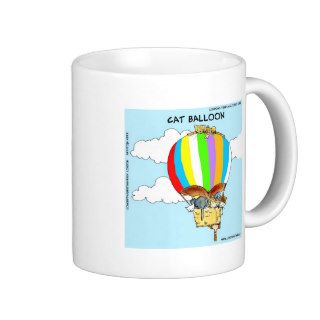 Flying Cats Funny Cartoon Mug