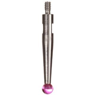 Brown & Sharpe 599 7030 80R Ruby Tip Contact Point for Bestest Dial Test Indicator, 0.080" Tip Dia. x 1/2" Length, M1.4 x 0.03 Thread
