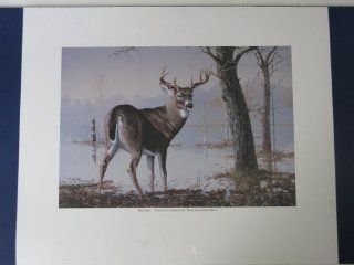 U.S. Historical Society original "BACKTRAIL" BUCK TENTH ANNIVERSARY PRINT Lithograph 20" x 24" for WHITETAILS UNLIMITED, INC. by Phillip Crowe Pencil Signed & Numbered L.E. Trophy Edition Limited to 599  
