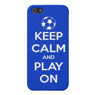 Keep Calm and Play On Blue Cover For iPhone 5/5S