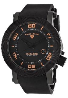 Swiss Legend 30464 BB 01 RA  Watches,Cyclone Black Silicone Black Dial Black Case Rose Tone Accents, Fashion Swiss Legend Quartz Watches