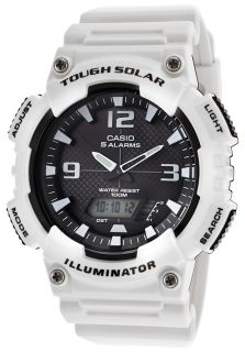 Casio AQ S810WC 7AVDF  Watches,Mens Youth Solar Analog/Digital White Resin Strap, Casual Casio Solar Watches