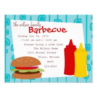 Delicious Hamburger Personalized Invitation