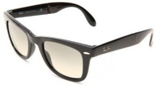 Ray Ban RB4105 Fold Wayfarer Sunglasses 601/32 Black (Gray Grad Lens) 50mm Ray Ban Clothing