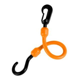 The Perfect Bungee 12 Inch Fixed End Bungee Cord with Nylon Hook and Clip, Orange Automotive