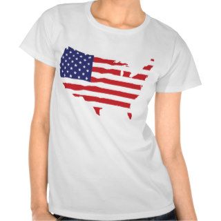 USA flag map T shirts