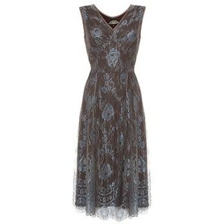 kristen dress in winter blue lace by nancy mac