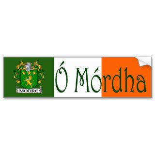 Moore Clan Irish/English Flag Bumper Sticker