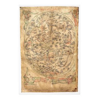 The Sawley Map Imago Mundi Honorius Augustodunensi Photo Art
