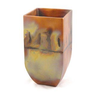 Copper Patina Square Mantel Vase, 9"   Decorative Vases
