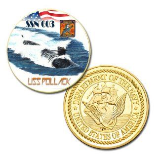 U.S Navy USS Pollack (SSN 603) printed Challenge coin 