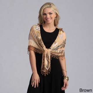 Embroidered Silk Beaded Shawl Shawls & Wraps