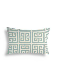 Greek Key Spa Lumbar Pillow by domusworks