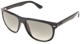 Ray Ban RB4147P Flat Top Boyfriend Polarized Sunglasses,Black Frame/Crystal Green Lens,60 mm RAY BAN Clothing