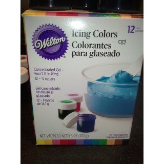 Wilton 601 5580 1/2 Ounce Certified Kosher Icing Colors, Set of 12 Cake Decorating Kit Kitchen & Dining