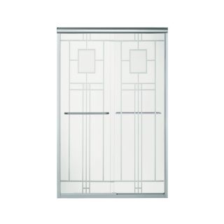 Sterling Finesse 3 ft 6.62 in to 3 ft 11.62 in W x 5 ft 10.06 in H Silver Sliding Shower Door