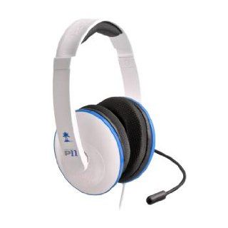 Turtle Beach Ear Force P11 Amplified Wired Stereo Headset with Mic (White)   Playstation 3 Video Games