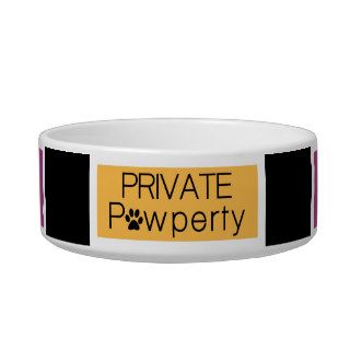 PRIVATE Pawperty kitty bowl Cat Food Bowls