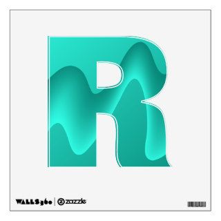 Teal Abstract Design Image. Wall Decals