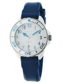 Womens White & Blue Rubber Watch by Android